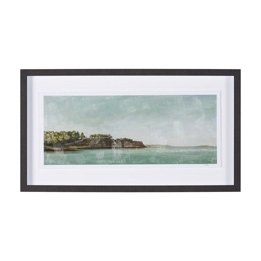 Mercana - Coastal Destination by Mercana Studio a Hand Embellished Framed Art Print Matted under Glass - 15458 view 1