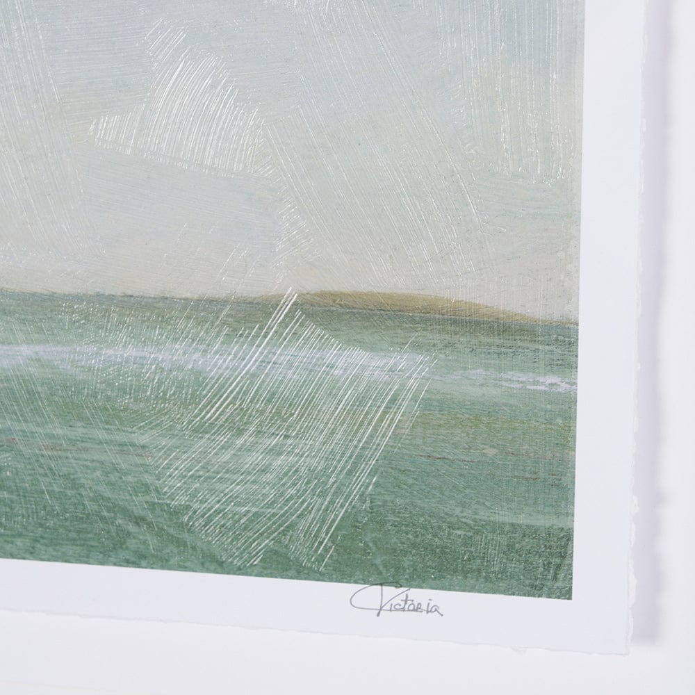 Mercana - Coastal Destination by Mercana Studio a Hand Embellished Framed Art Print Matted under Glass - 15458 view 6