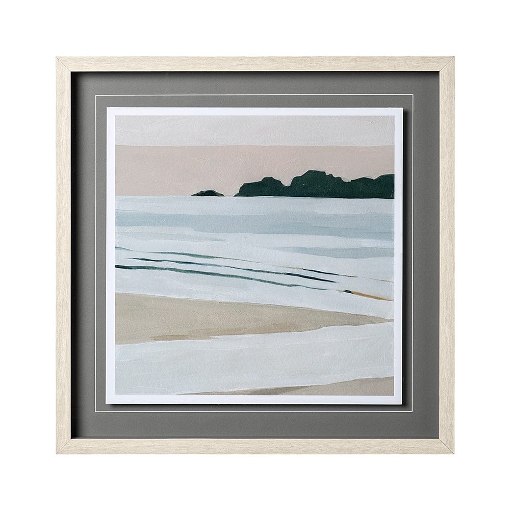 Mercana - Coastal Lines I by Emma Scarvey a Hand Embellished Textured Framed Art Print Matted under Glass - 12743 view 1