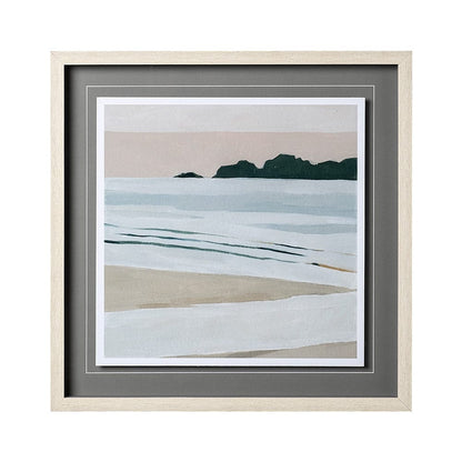 Mercana - Coastal Lines I by Emma Scarvey a Hand Embellished Textured Framed Art Print Matted under Glass - 12743 view 1