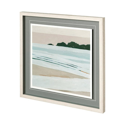 Mercana - Coastal Lines I by Emma Scarvey a Hand Embellished Textured Framed Art Print Matted under Glass - 12743 view 2
