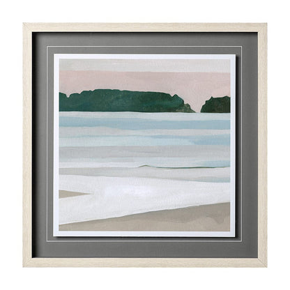 Mercana - Coastal Lines III by Emma Scarvey a Hand Embellished Textured Framed Art Print Matted under Glass - 12745 view 1