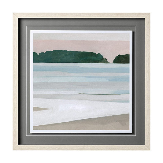 Mercana - Coastal Lines III by Emma Scarvey a Hand Embellished Textured Framed Art Print Matted under Glass - 12745 view 1