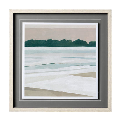 Mercana - Coastal Lines IV by Emma Scarvey a Hand Embellished Textured Framed Art Print Matted under Glass - 12746 view 1