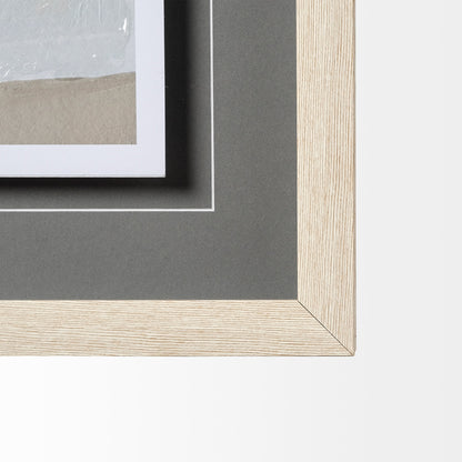 Mercana - Coastal Lines IV by Emma Scarvey a Hand Embellished Textured Framed Art Print Matted under Glass - 12746 view 2