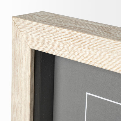 Mercana - Coastal Lines IV by Emma Scarvey a Hand Embellished Textured Framed Art Print Matted under Glass - 12746 view 3