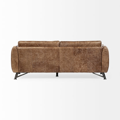 Mercana - Cobain I 84" Brown Leather Two Seater Sofa - 67680 view 5