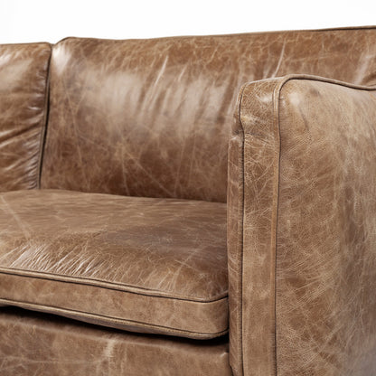 Mercana - Cobain I 84" Brown Leather Two Seater Sofa - 67680 view 7