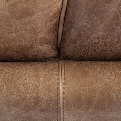 Mercana - Cobain I 84" Brown Leather Two Seater Sofa - 67680 view 9