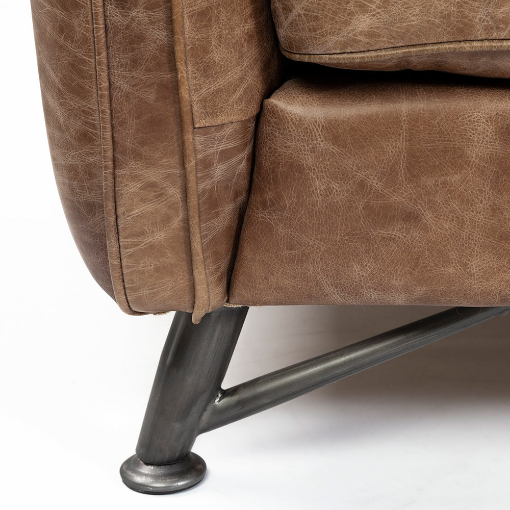 Mercana - Cobain I 84" Brown Leather Two Seater Sofa - 67680 view 11