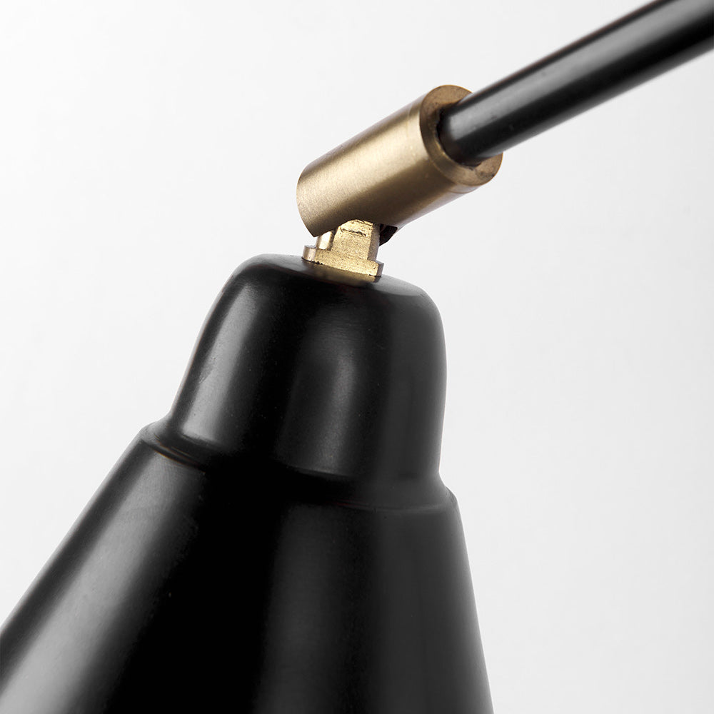 Mercana - Cobalt 6L x 32W Black Metal Cone Shaped Swivel Wall Sconce - 68775 view 9