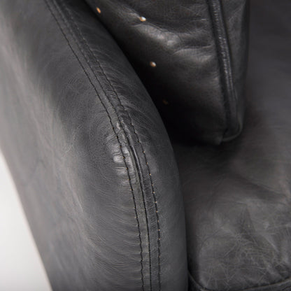 Mercana - Cochrane 34.5L x 33.0W x 32.5H Black Leather Wrapped Chair - 69626 view 10