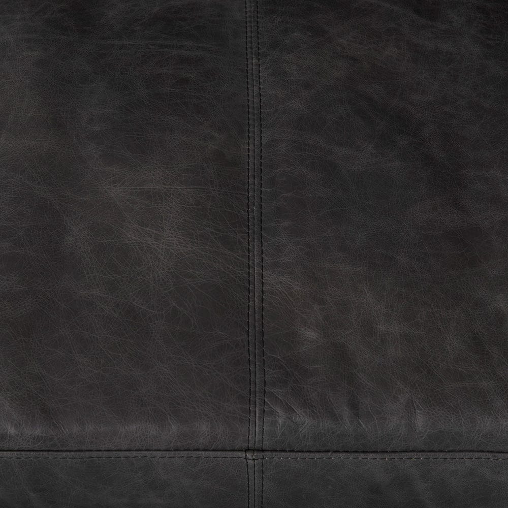 Mercana - Cochrane 82L x 33W x 32.3 Black Leather Three Seater Sofa - 69448 view 7