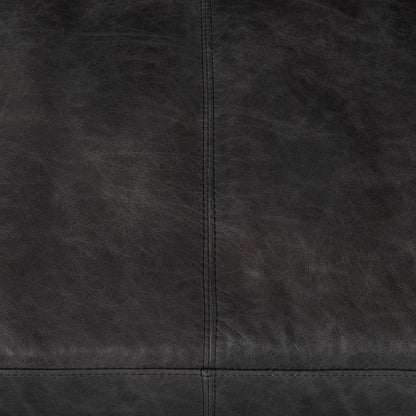 Mercana - Cochrane 82L x 33W x 32.3 Black Leather Three Seater Sofa - 69448 view 7