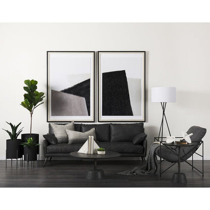Mercana - Cochrane 82L x 33W x 32.3 Black Leather Three Seater Sofa - 69448 view 12