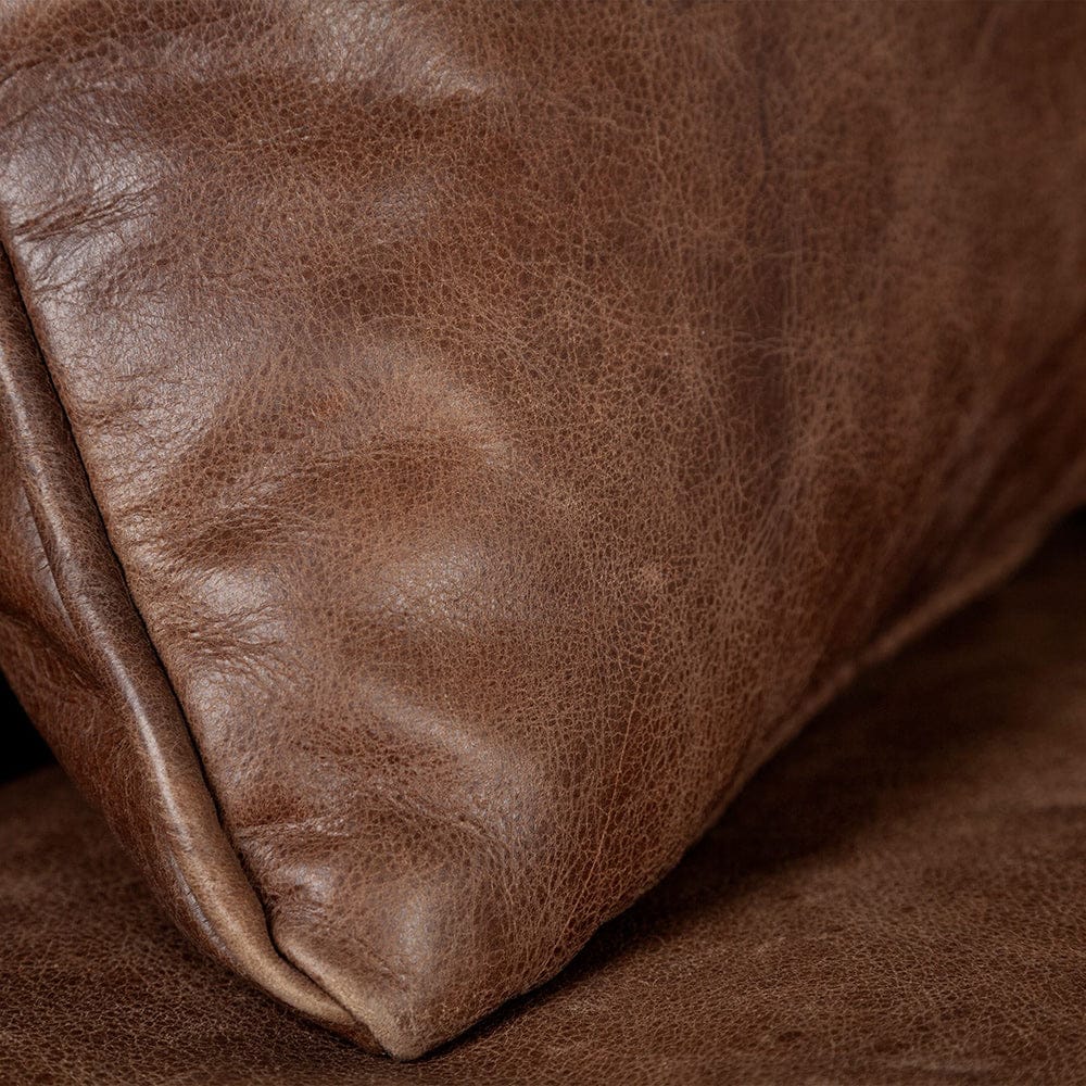 Mercana - Cochrane II 82L x 33W x 32.25H Brown Leather Three Seater Sofa - 67936 view 3