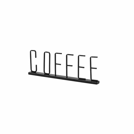 Mercana - Coffee 15L x 1W Black Metal Sign - 68793 view 1