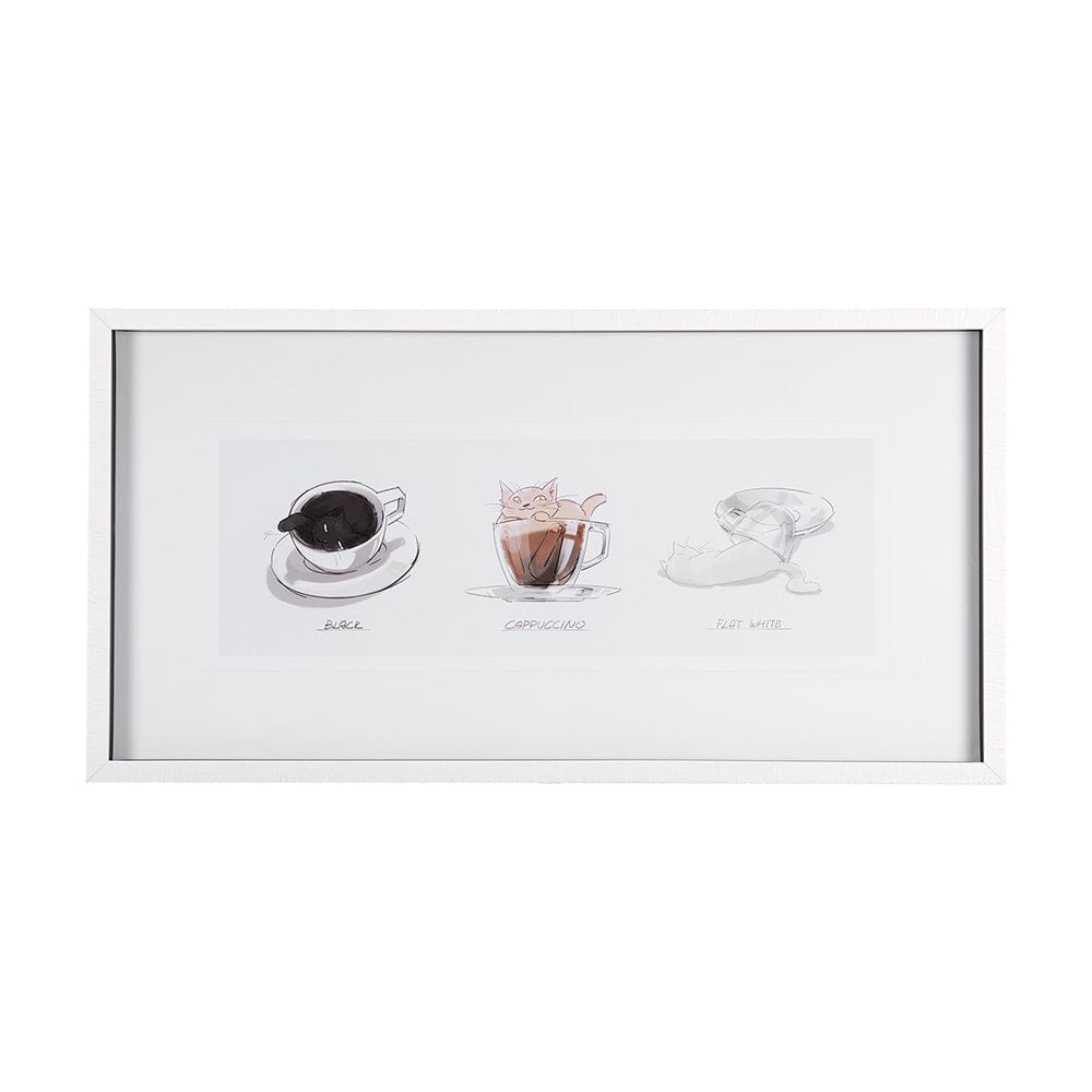 Mercana - Coffee Cat by Mercana Studio a Framed Art Print Matted under Glass - 14447 view 1