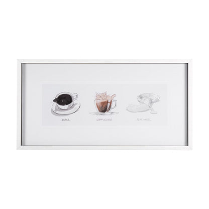 Mercana - Coffee Cat by Mercana Studio a Framed Art Print Matted under Glass - 14447 view 1