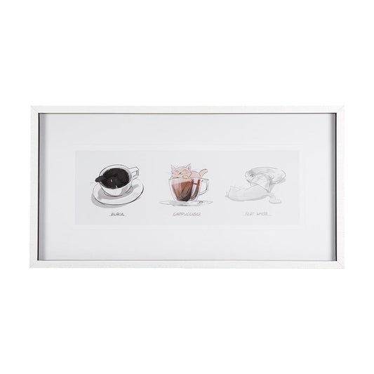 Mercana - Coffee Cat by Mercana Studio a Framed Art Print Matted under Glass - 14447 view 1