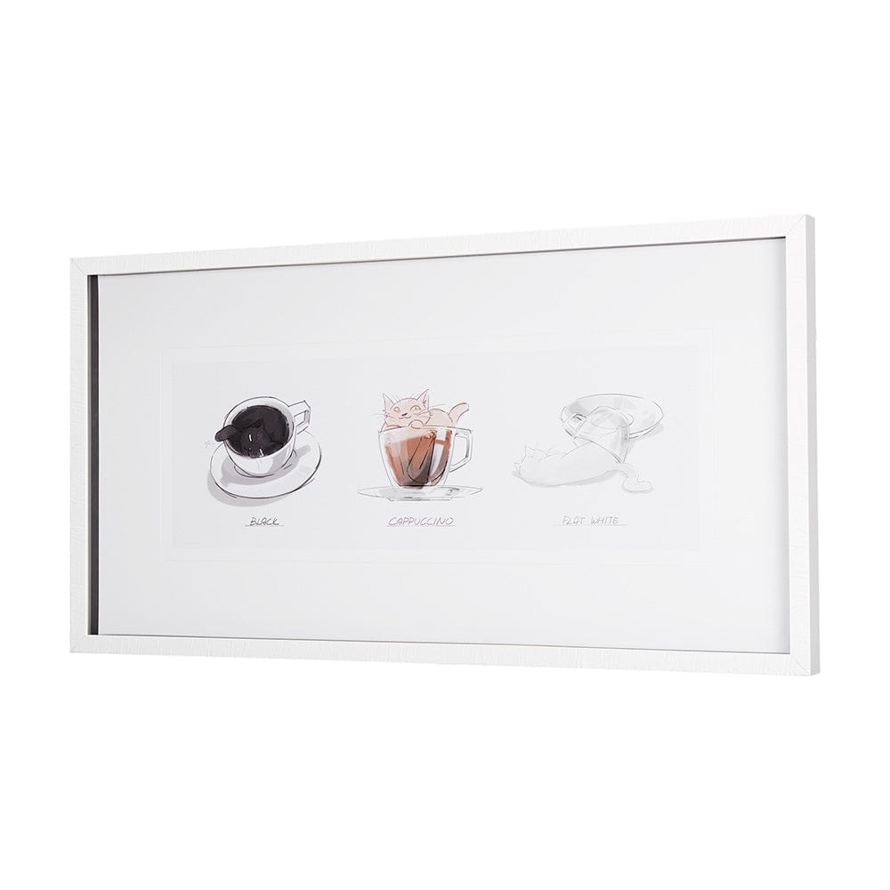 Mercana - Coffee Cat by Mercana Studio a Framed Art Print Matted under Glass - 14447 view 2