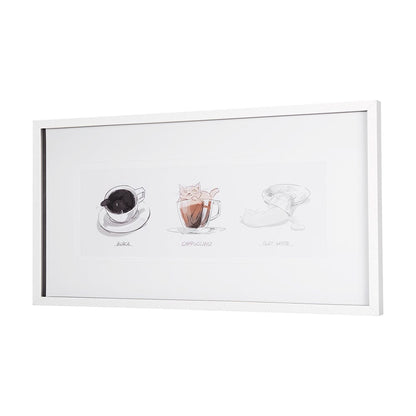 Mercana - Coffee Cat by Mercana Studio a Framed Art Print Matted under Glass - 14447 view 2