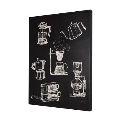 Mercana - Coffee Maker Study by Mercana Studio a Hand Embellished Textured Canvas - 102433-L view 2