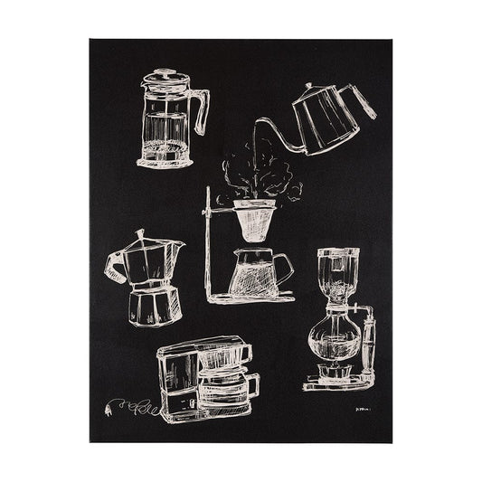 Mercana - Coffee Maker Study by Mercana Studio a Hand Embellished Textured Canvas - 102433-S view 1