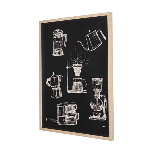 Mercana - Coffee Maker Study by Mercana Studio a Hand Embellished Textured Framed Art Print Matted under Glass - 14692 view 2