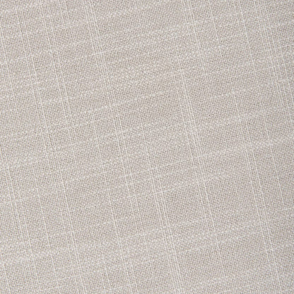 Mercana - Colburne Cream Fabric w/ Brown Wood Round Ottoman - 70040_CLOSEOUT view 6