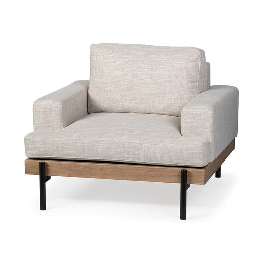 Mercana - Colburne I Beige Fabric W/ Wood and Iron Frame Accent Chair - 68755 view 1