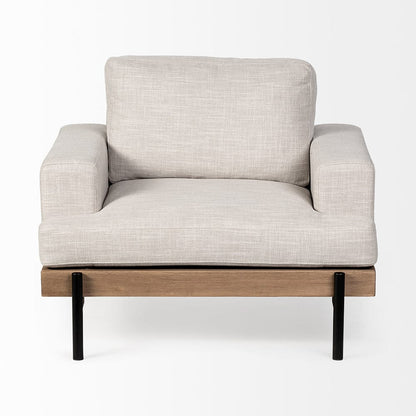 Mercana - Colburne I Beige Fabric W/ Wood and Iron Frame Accent Chair - 68755 view 2