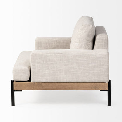 Mercana - Colburne I Beige Fabric W/ Wood and Iron Frame Accent Chair - 68755 view 3