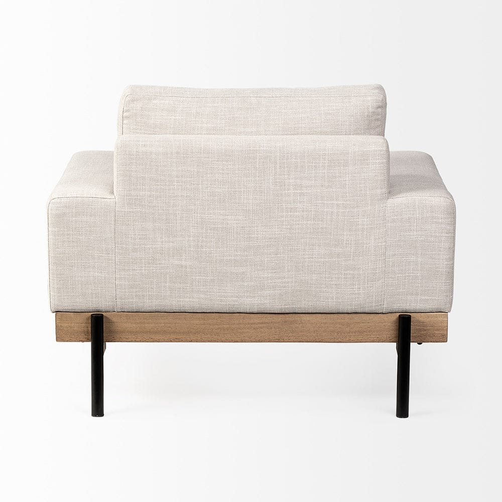 Mercana - Colburne I Beige Fabric W/ Wood and Iron Frame Accent Chair - 68755 view 4