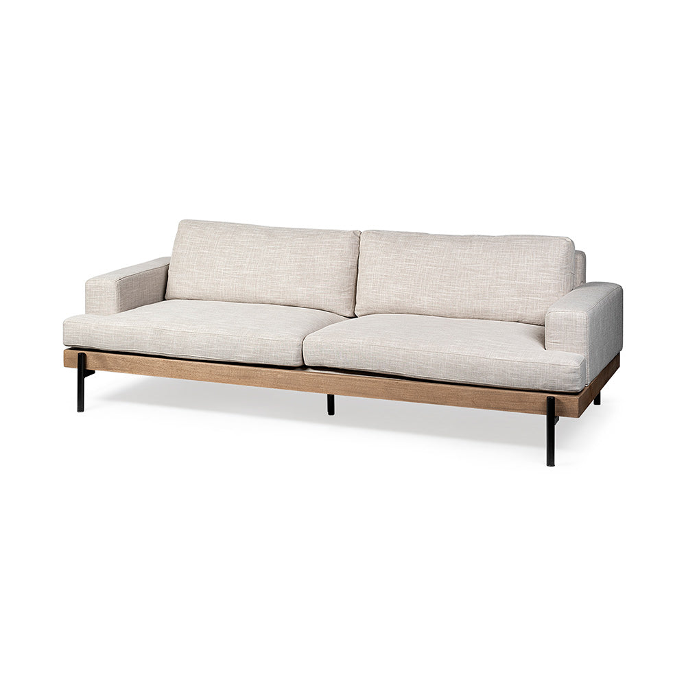 Mercana - Colburne II 95" Beige Upholstered Three Seater Sofa - 68756 view 1
