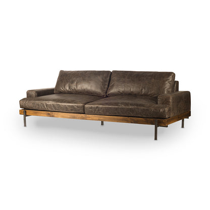 Mercana - Colburne II 96" Brown Leather Three Seater Sofa - 67087 view 1