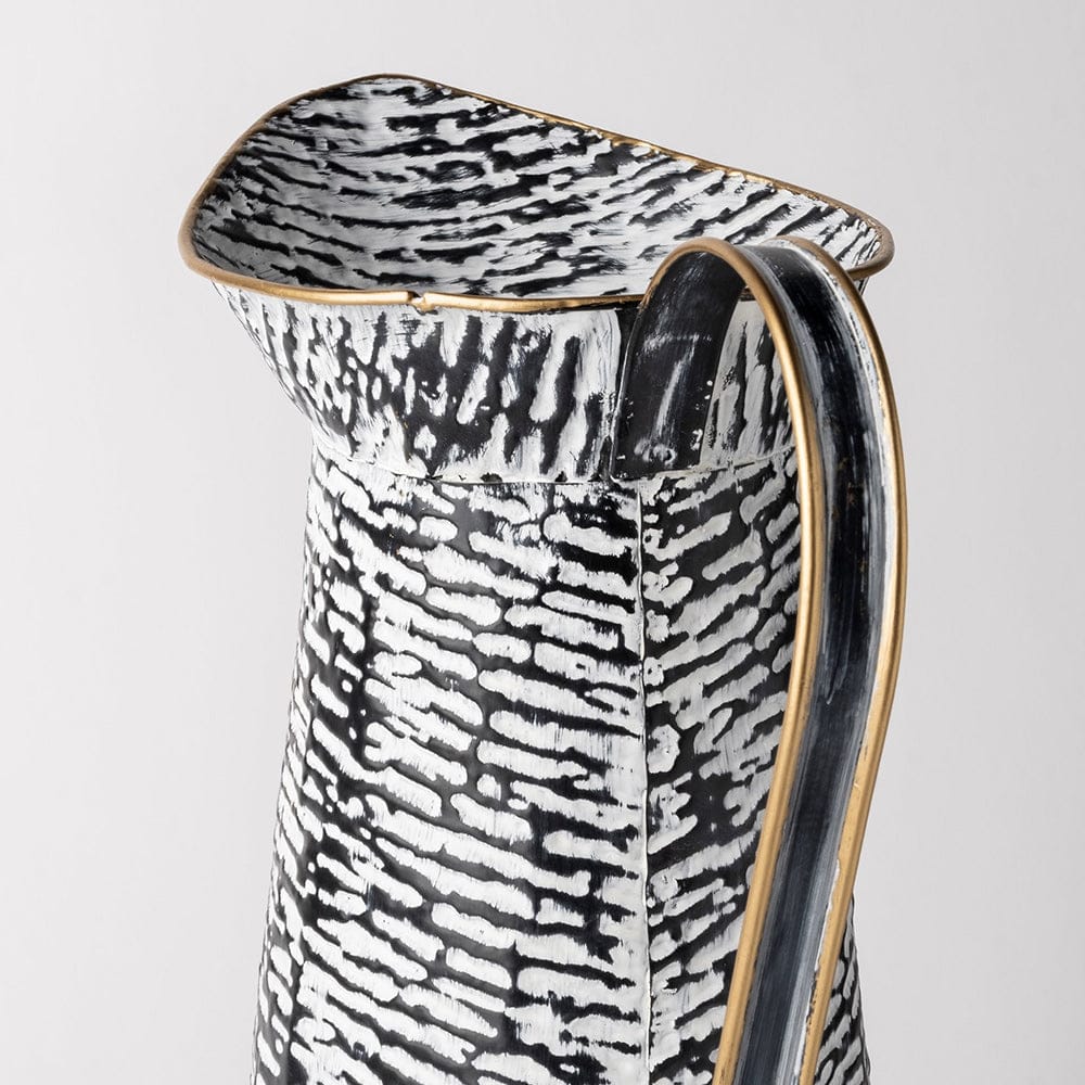 Mercana - Colette Large Black/White Patterned Vase - 68788 view 6