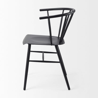 Mercana - Colin 21.3L x 21.3W x 30.3H Black Metal Dining Chair - 69840 view 3