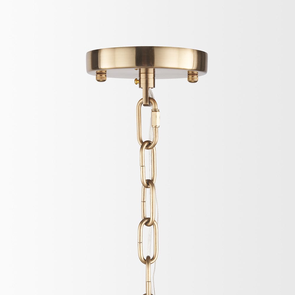Mercana - Colleen Antiqued Gold Metal 4-Light Chandelier - 70448 view 3