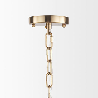 Mercana - Colleen Antiqued Gold Metal 4-Light Chandelier - 70448 view 3