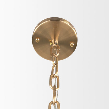Mercana - Colleen Antiqued Gold Metal 4-Light Chandelier - 70448 view 4