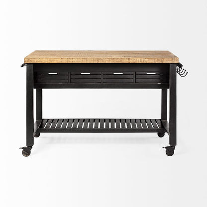 Mercana - Columbia 62L x 28W x 36H Black Wooden Kitchen Island - 68866 view 4