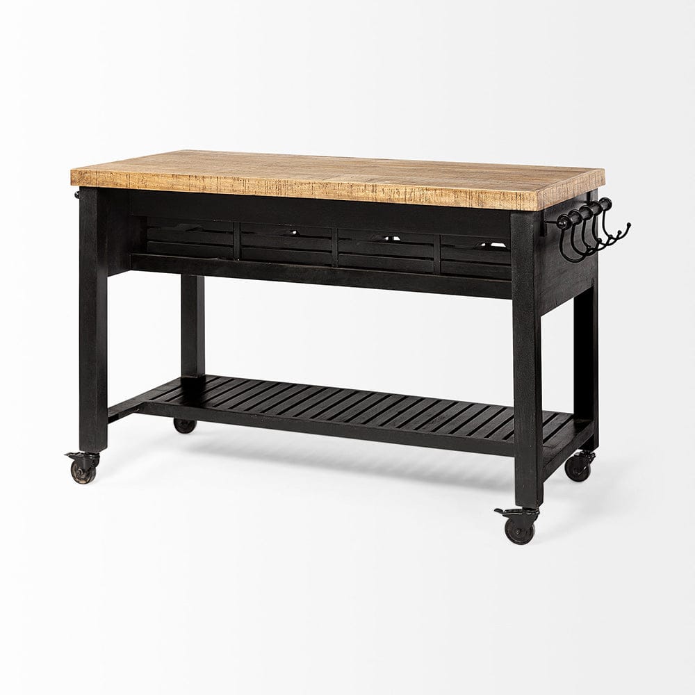 Mercana - Columbia 62L x 28W x 36H Black Wooden Kitchen Island - 68866 view 5