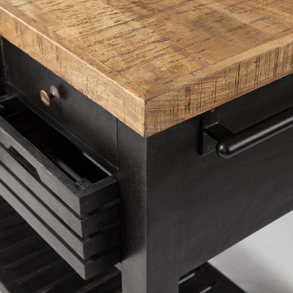 Mercana - Columbia 62L x 28W x 36H Black Wooden Kitchen Island - 68866 view 8