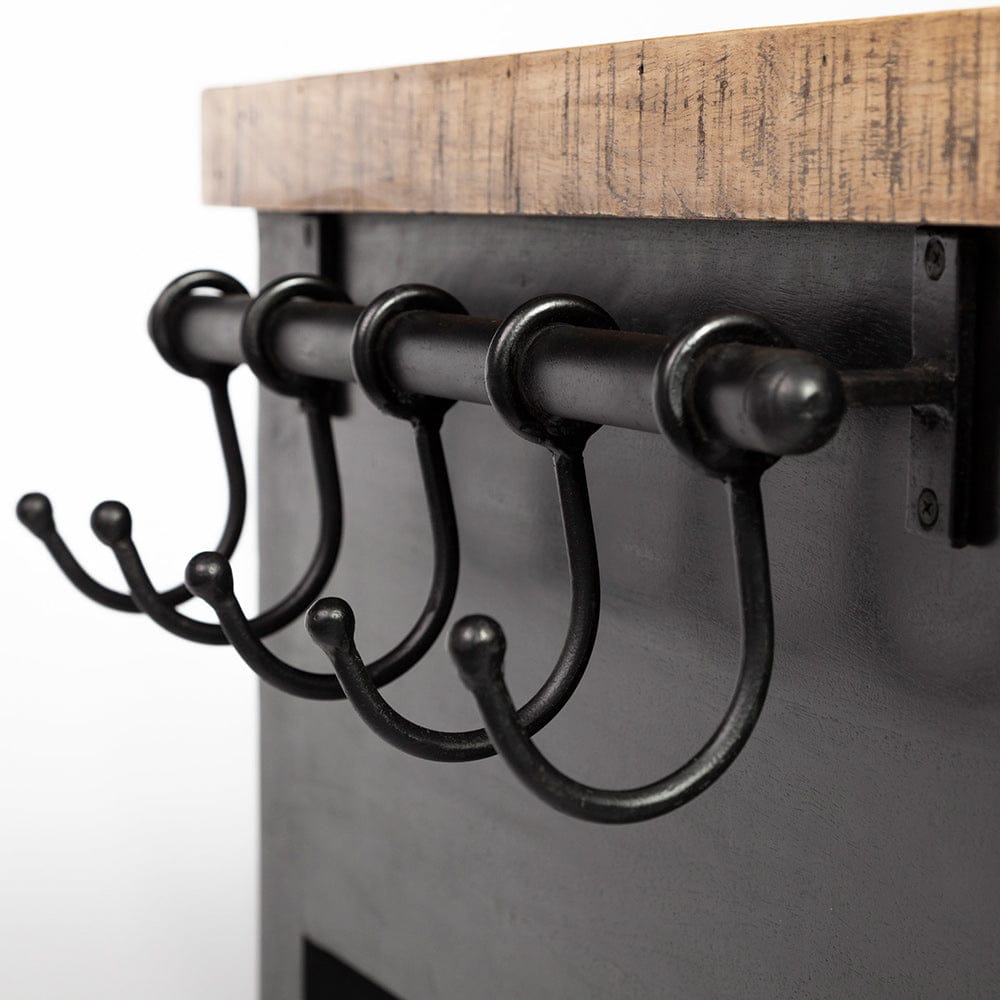 Mercana - Columbia 62L x 28W x 36H Black Wooden Kitchen Island - 68866 view 9