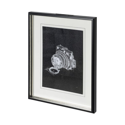 Mercana - Compass Camera I by Alarm a Hand Embellished Textured Framed Art Print Matted under Glass - 12778 view 2