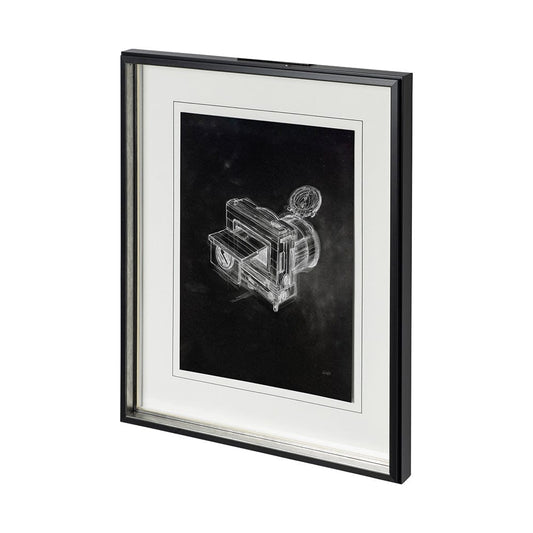 Mercana - Compass Camera II by Alarm a Hand Embellished Textured Framed Art Print Matted under Glass - 12779 view 1