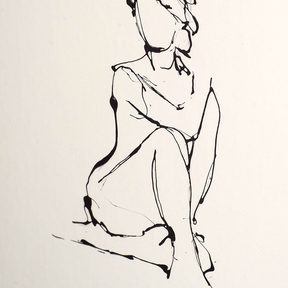 Mercana - Contour Figure 2 by Stefano Altamura a Hand Embellished Textured Framed Art Print Matted under Glass - 10312 view 4