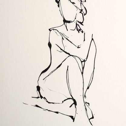 Mercana - Contour Figure 2 by Stefano Altamura a Hand Embellished Textured Framed Art Print Matted under Glass - 10312 view 4