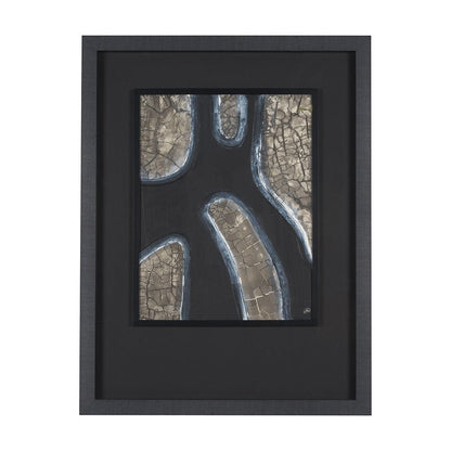 Mercana - Contrasting Paths I by Studio M a handmade Original Framed 3D Textured Artwork under Glass - 15256 view 1